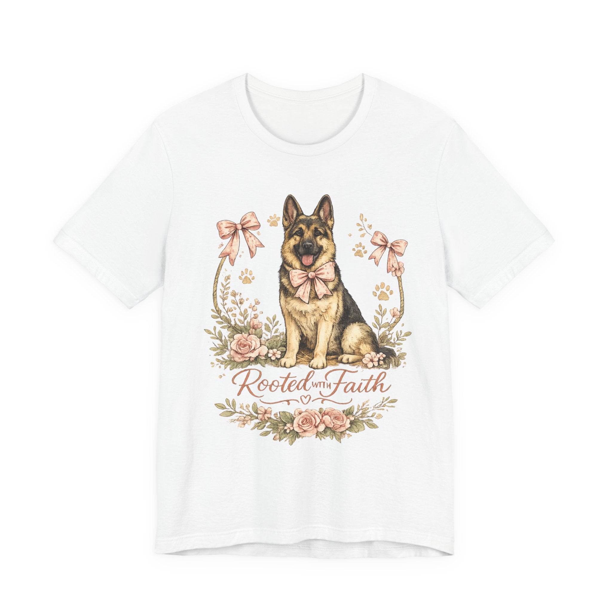 Rooted in Faith German Shepherd Tee