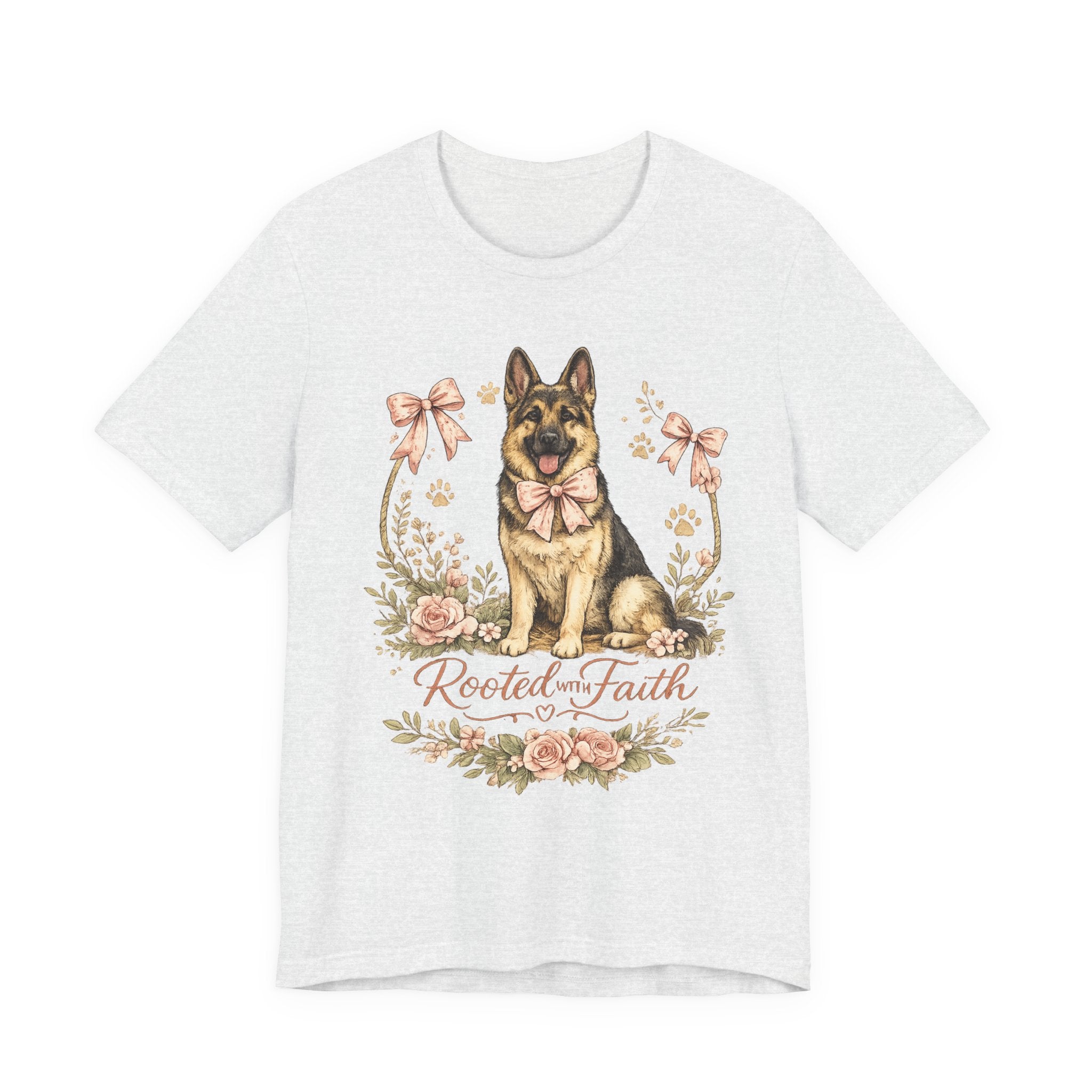 Rooted in Faith German Shepherd Tee