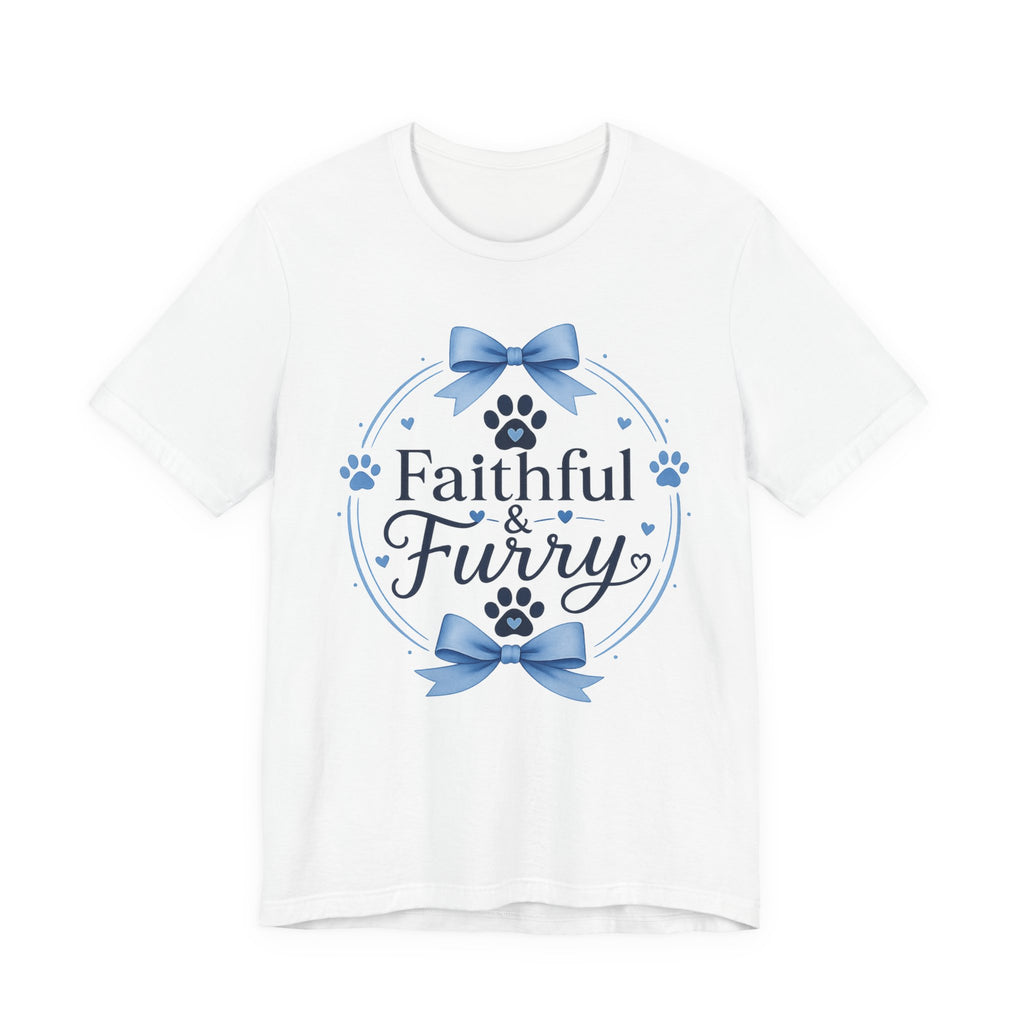 Faithful & Furry Tee — Cute Paw Print Pet Lover T-Shirt
