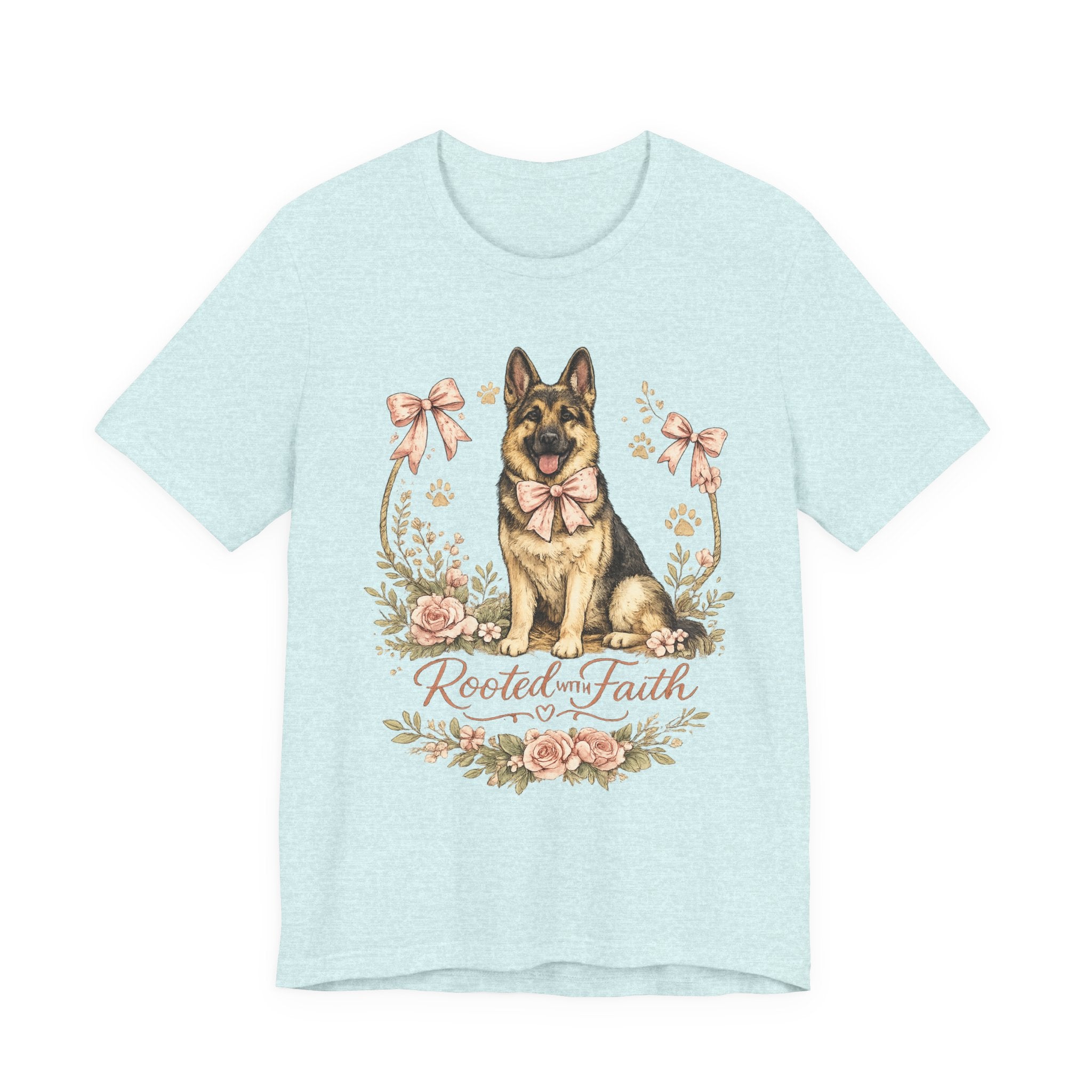 Rooted in Faith German Shepherd Tee