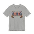 Merica Patriotic Tee – USA Flag Cowboy Boots 4th of July Shirt