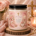 A Prayer Scented Soy Candle — 9oz Cross & Scripture Comforting Floral Gift