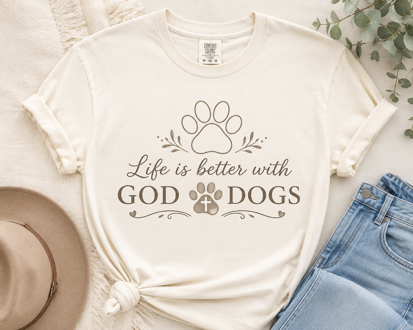 Life Is Better With God & Dogs T-Shirt