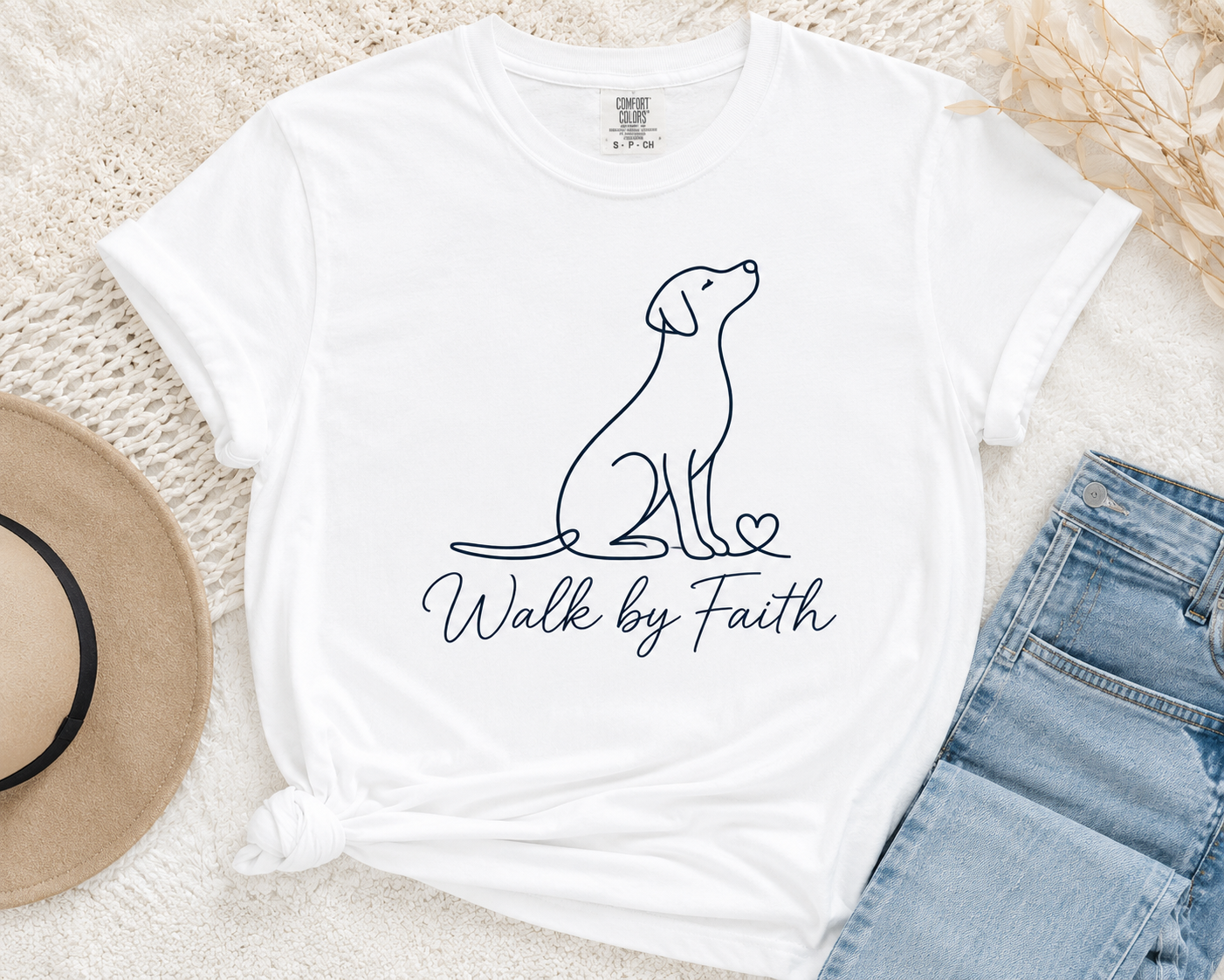 Dog 'Walk by Faith' T-Shirt