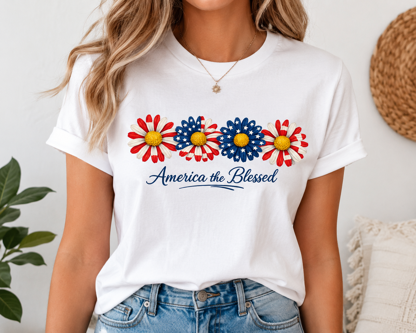 America the Blessed Floral Tee