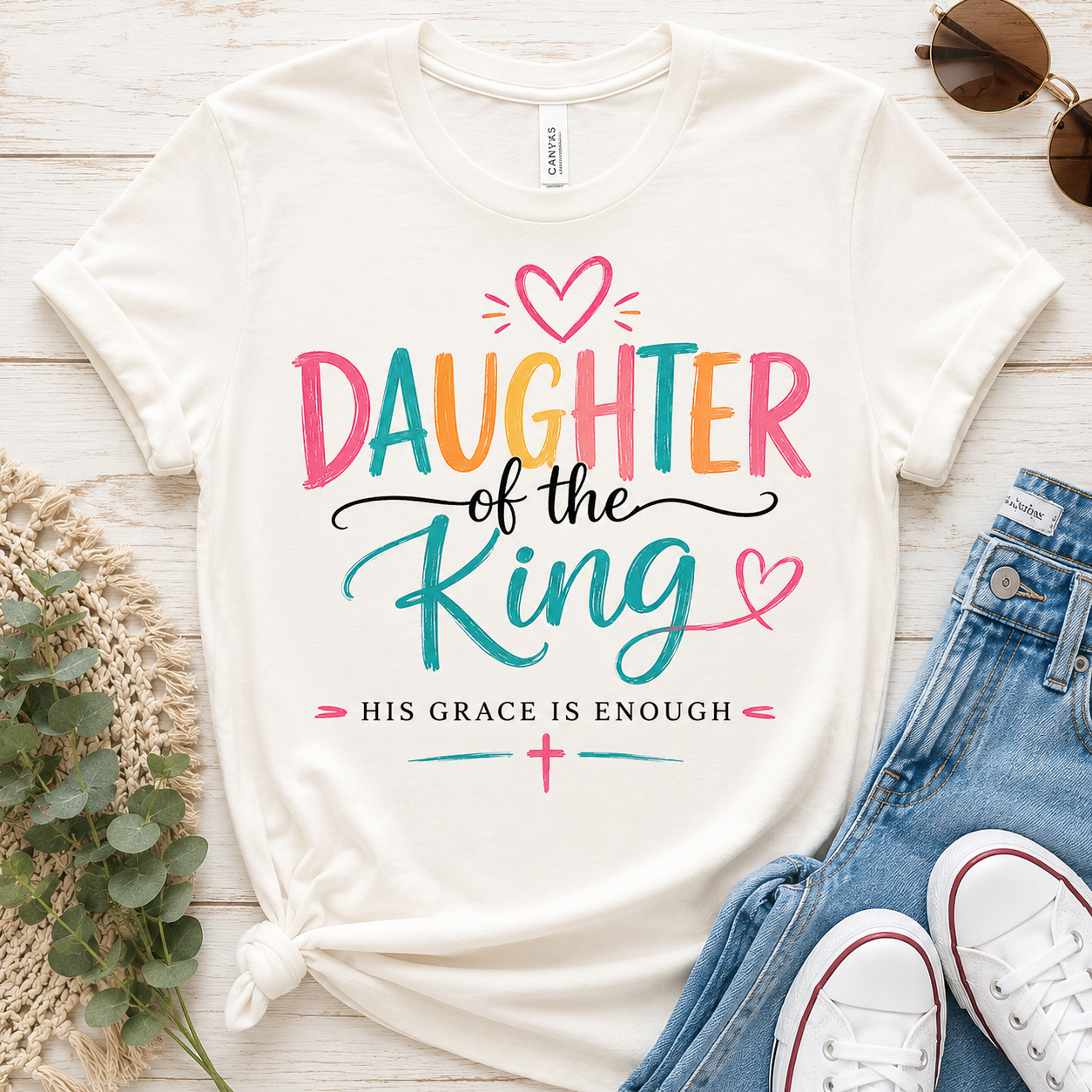 Daughter of the King Tee — Christian Faith Graphic T-Shirt