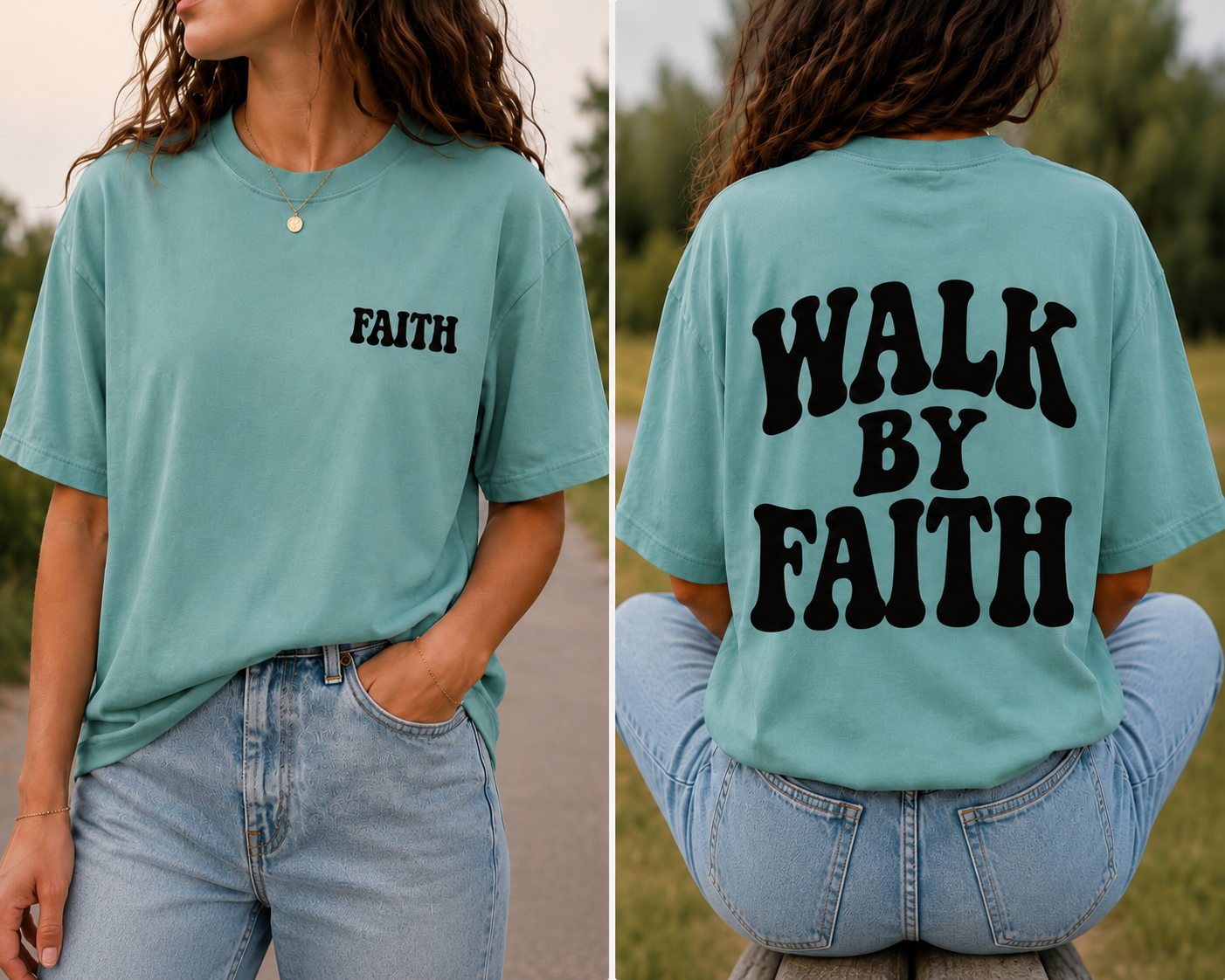 Faith T-Shirt — 'Walk By Faith' Graphic Tee