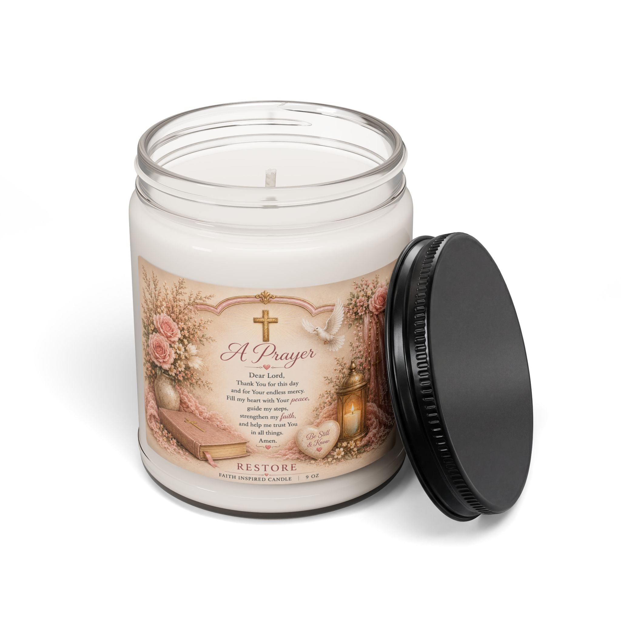 Prayer Verse Scented Soy Candle — 9oz Inspirational Memorial & Sympathy Gift