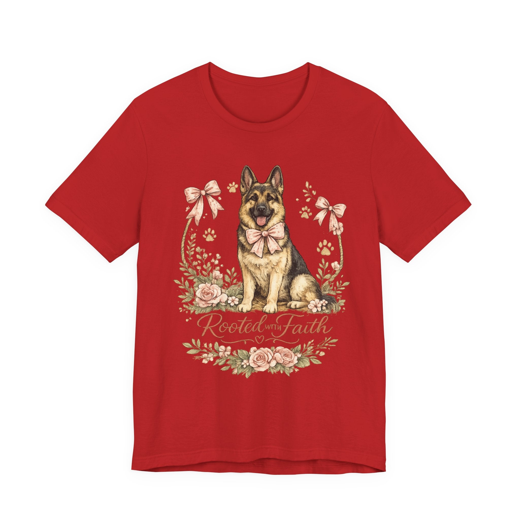 Rooted in Faith German Shepherd Tee