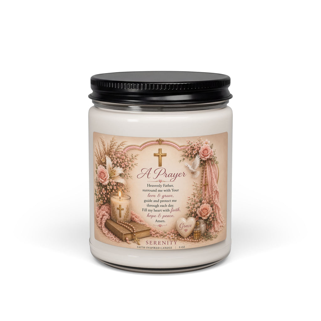 Serenity Prayer Scented Soy Candle — 9oz Inspirational Faith & Peace Candle