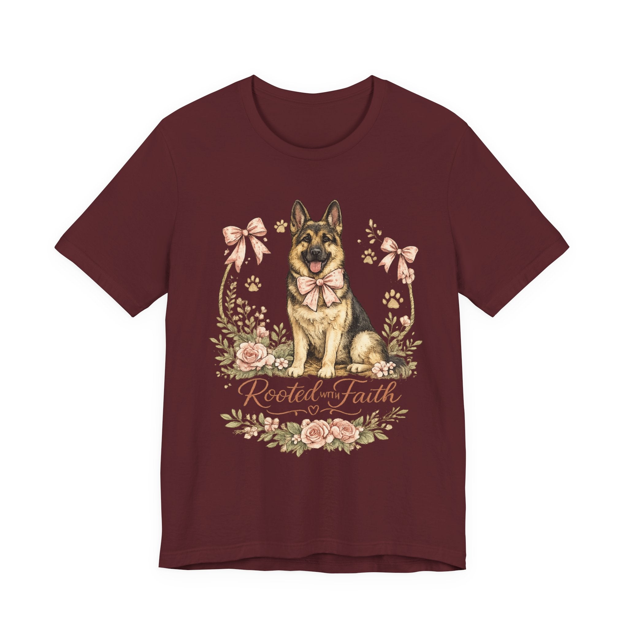 Rooted in Faith German Shepherd Tee