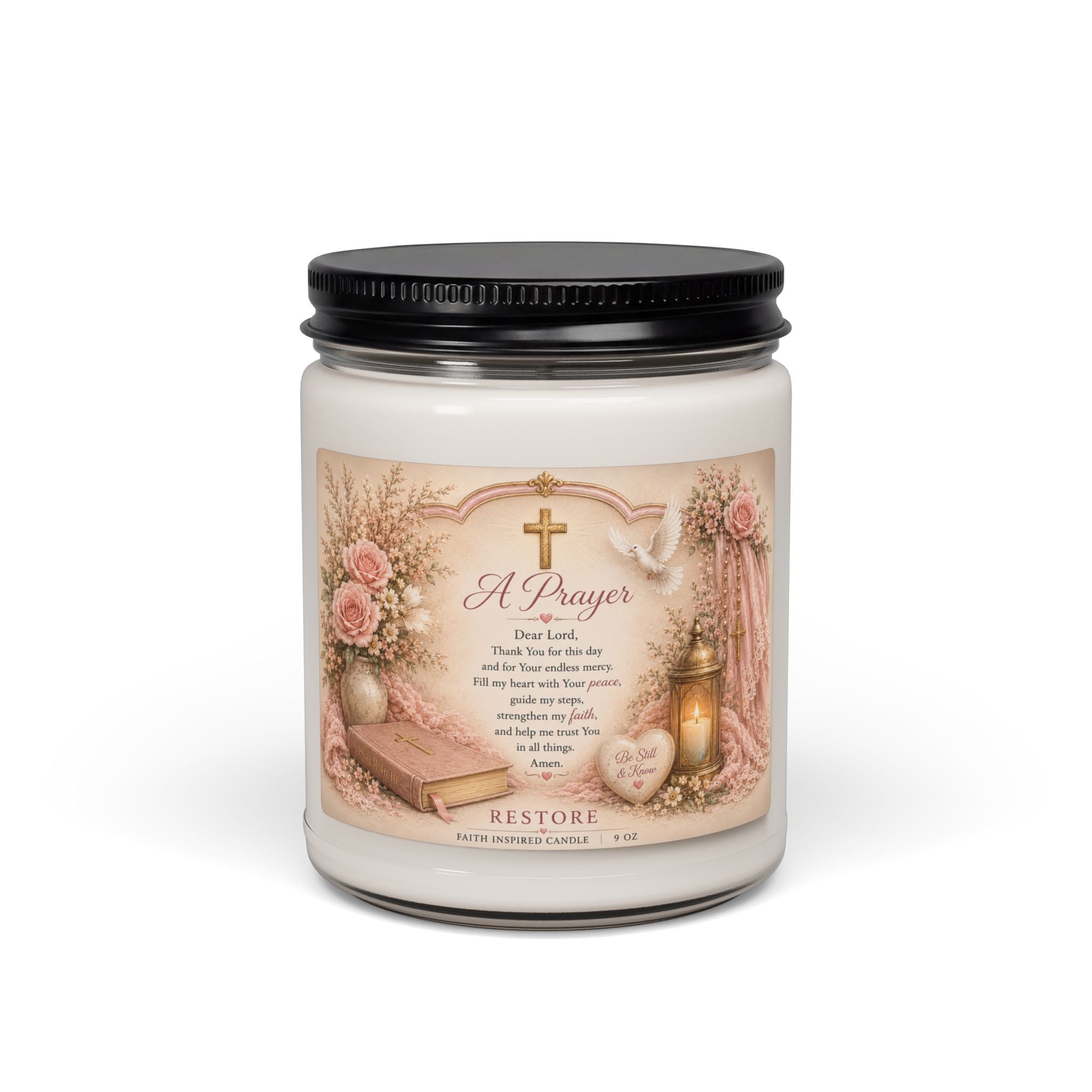 Prayer Verse Scented Soy Candle — 9oz Inspirational Memorial & Sympathy Gift