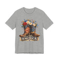 God Bless America Cowboy Boots T-Shirt — Patriotic Faith 4th of July Tee