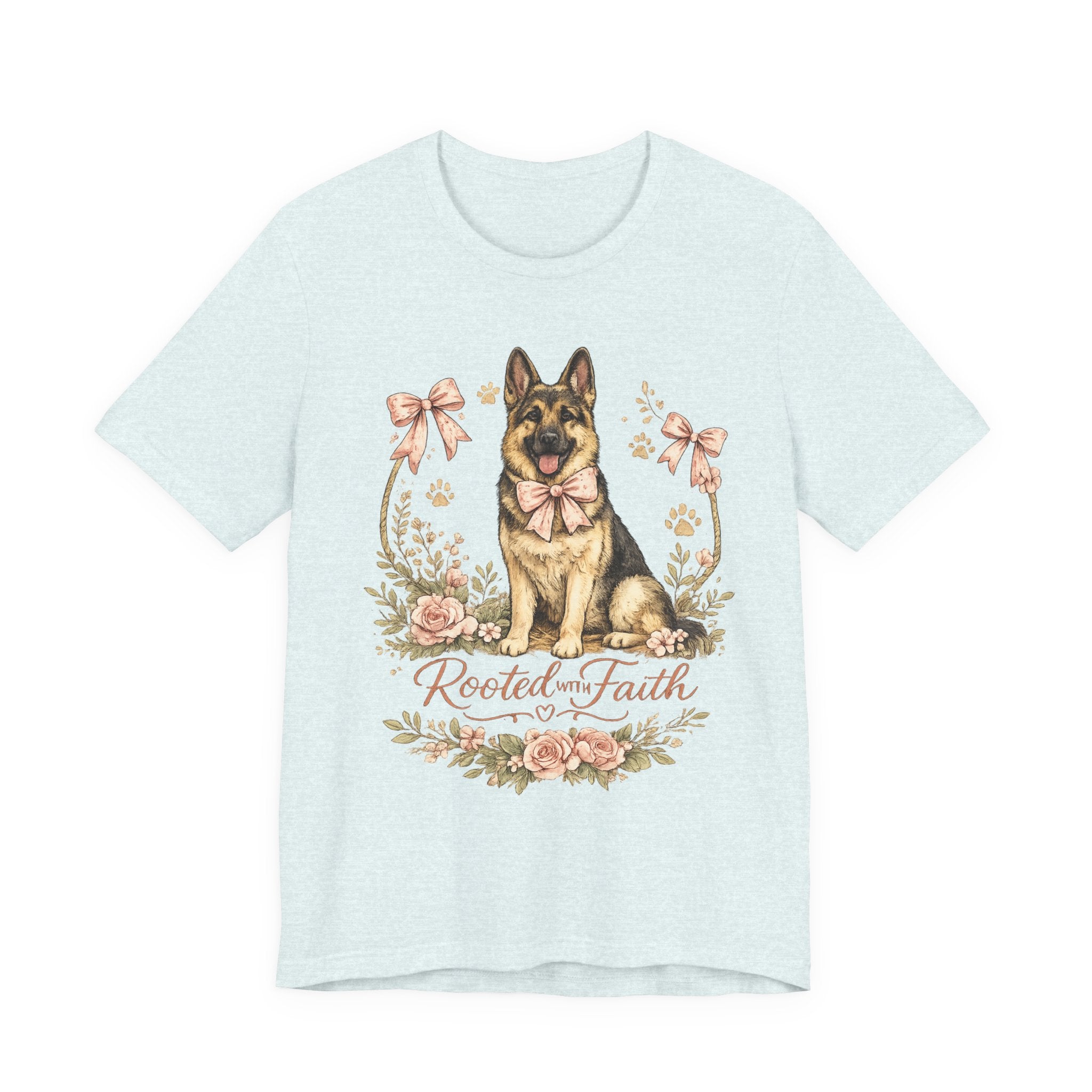 Rooted in Faith German Shepherd Tee