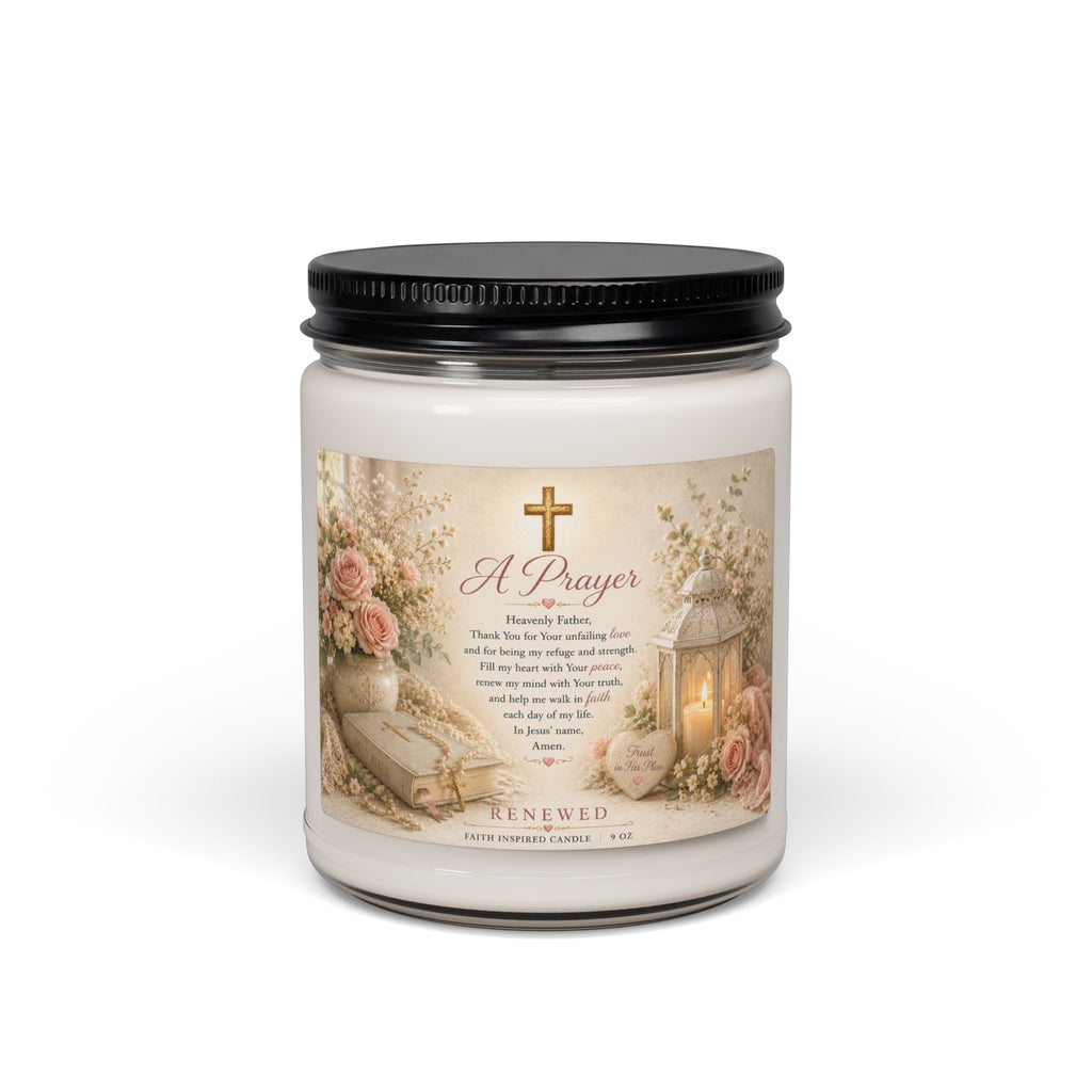 Prayer Candle — 9oz Scented Soy Keepsake Jar with A Prayer Label