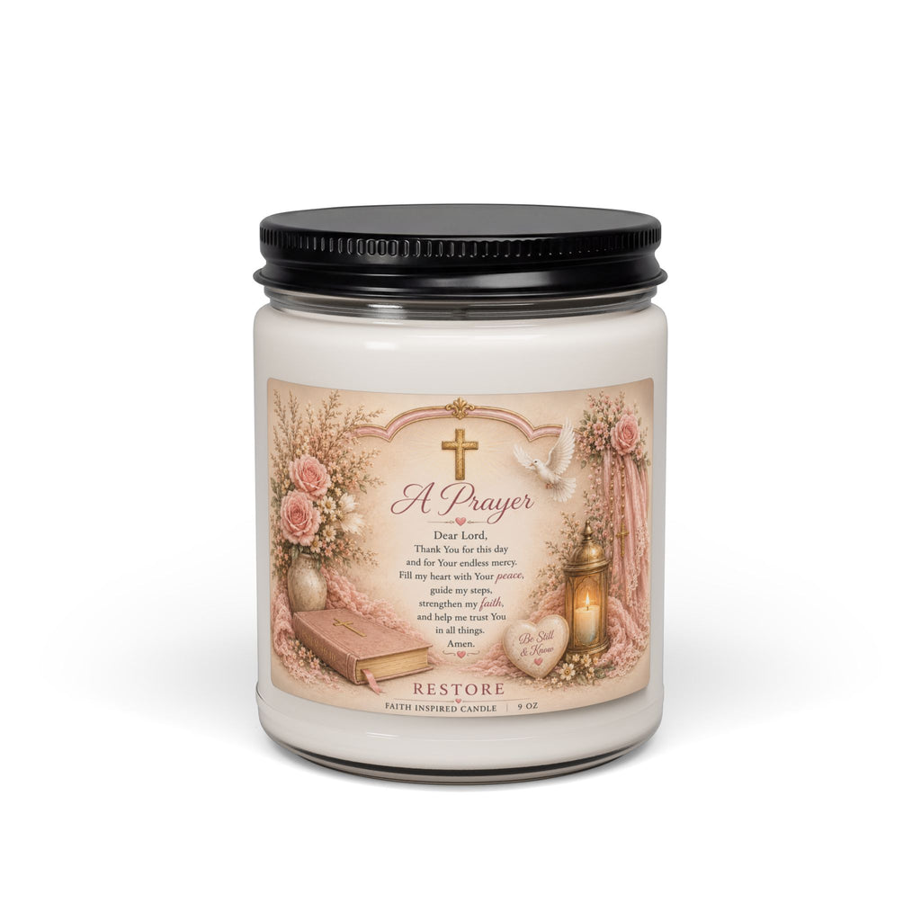 Prayer Verse Scented Soy Candle — 9oz Inspirational Memorial & Sympathy Gift