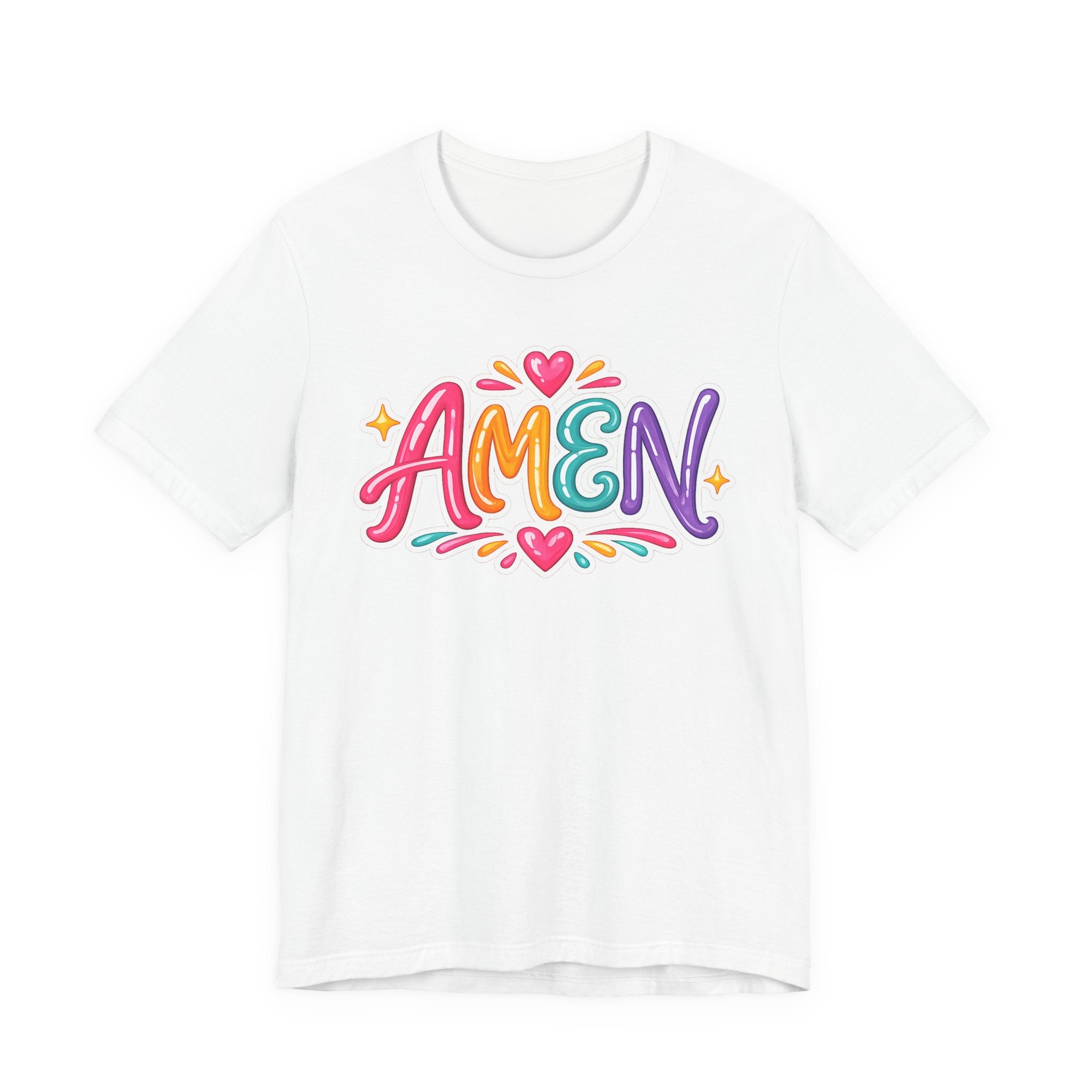 Amen Colorful Graphic Tee - Bright Faith Christian T-Shirt