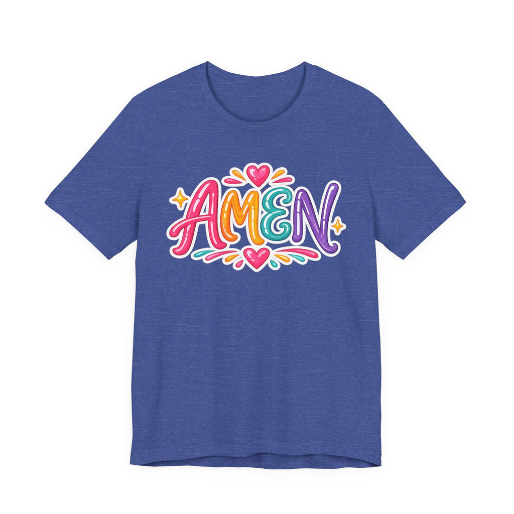 Amen Colorful Graphic Tee - Bright Faith Christian T-Shirt