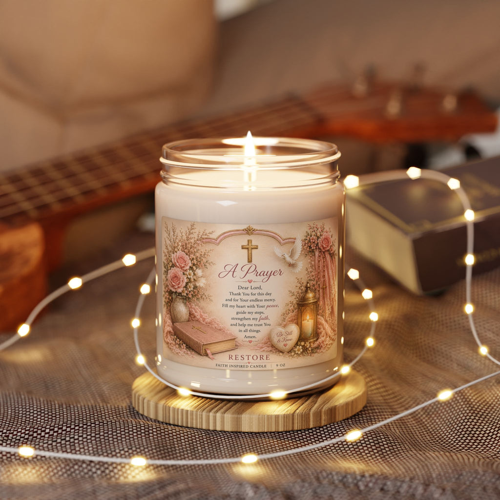 Prayer Verse Scented Soy Candle — 9oz Inspirational Memorial & Sympathy Gift