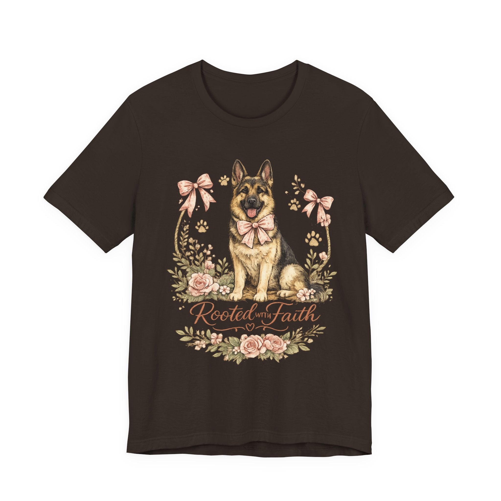 Rooted in Faith German Shepherd Tee