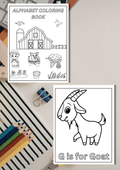 ABC Animals Coloring Book - Digital Download