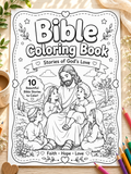 Bible Coloring Book - Stories of God's Love - Digital Download
